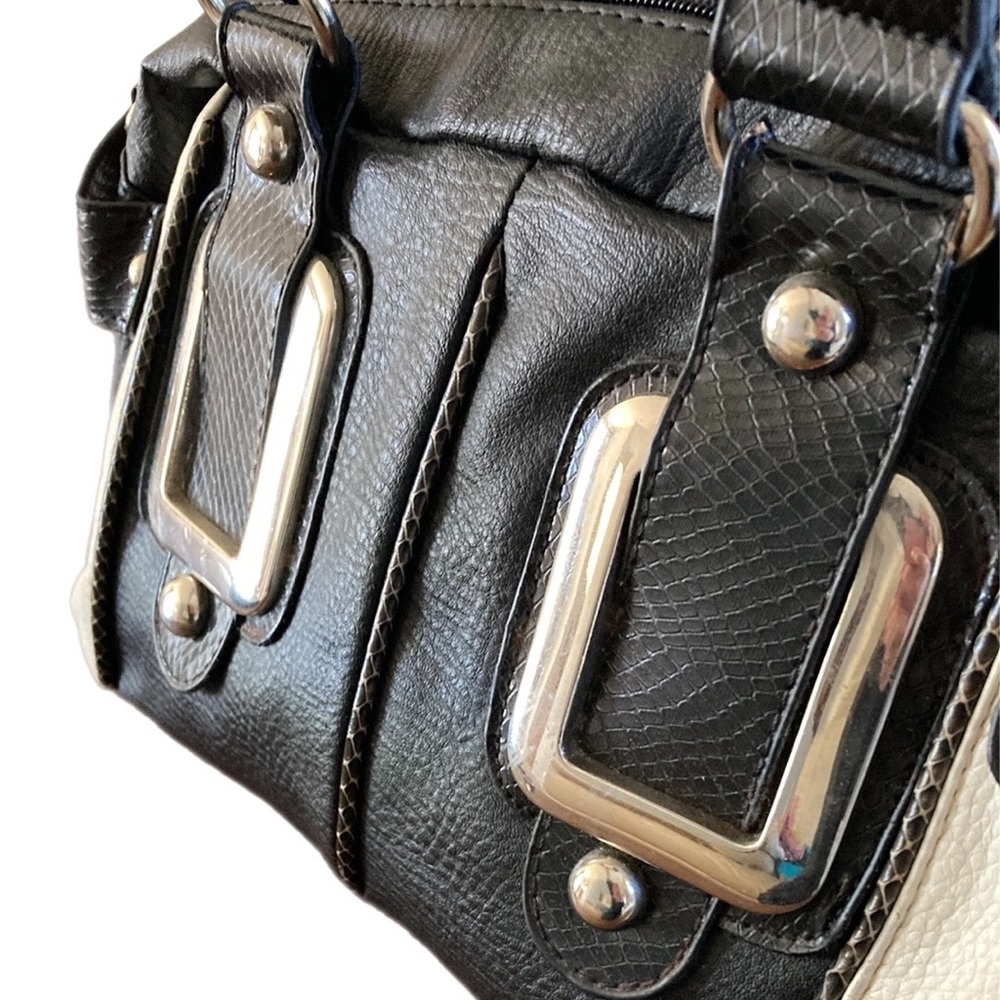Replica FOSSIL bowler shoulder bag black white - Picture 3 of 12